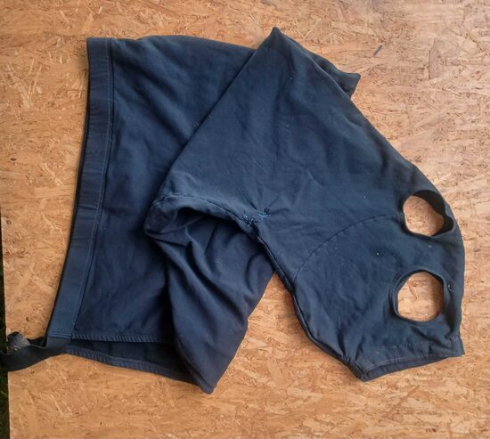 Sleezy, schwarz, XL, fleece, elastan, gebraucht